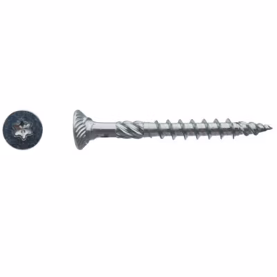250 Vis Bois TK3 Tête Fraisée Crantée Torx F/Partiel 5 x 50 mm – Zingué blanc – D-Work