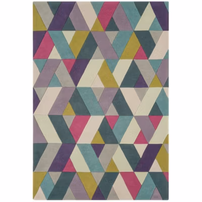 Tapis pure laine à motifs colorés  FLASHY CHEVRON 175 x 250 cm
