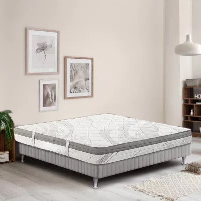 Matelas LANA, réversible en mousse mémoire de forme, ferme, indépendance du couchage, avec face été/hiver 90x190x26cm
