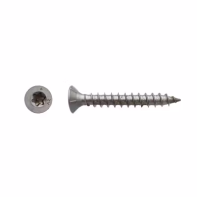100 Vis Bois Tête Fraisée Torx T40 8 x 40 mm – Inox A2 – D-Work