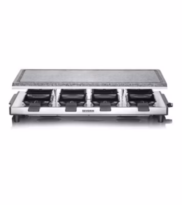Appareil à raclette 8 personnes 1500w + pierre à griller Severin RG2374