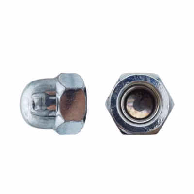 100 Ecrous Borgnes M12 mm – DIN 1587 – Zingué blanc – D-Work