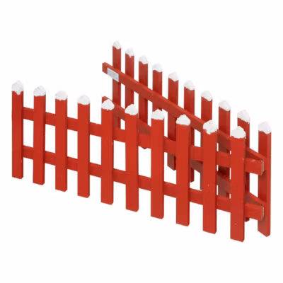 Clôture bois rouge 90x20cm – Atmosphera