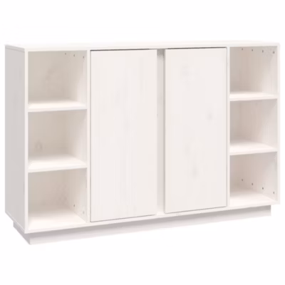 814500 vidaXL Buffet Blanc 120x35x80 cm Bois massif de pin
