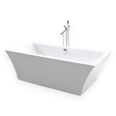 Baignoire ilôt 170 X 80 cm + Robinet Mitigeur Colonne  Heaven