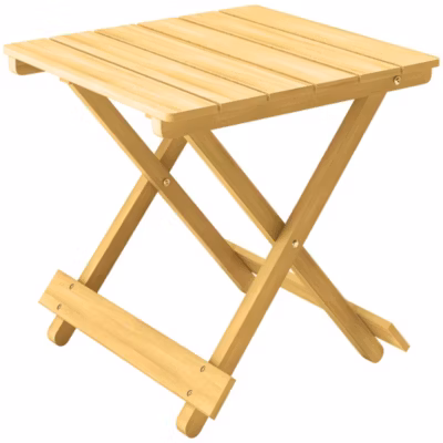 Table basse pliable de jardin camping plateau à lattes 40 x 43l x 40H cm bois sapin pré-huilé