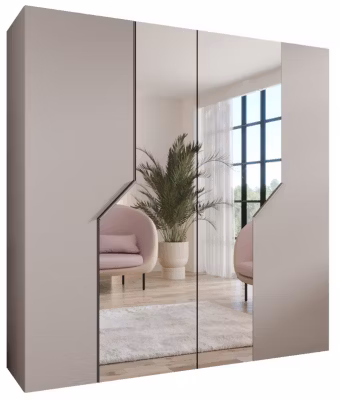 Armoire a portes battantes Andrew 2 200 x H. 202 x P. 52, 4 portes