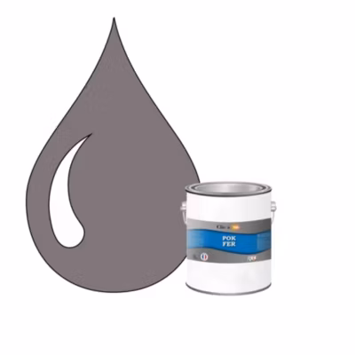 Peinture fer antirouille – Laque extérieure Semi-Brillante POK FER – 1L – RAL 7036 – Gris Platine