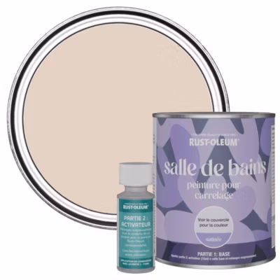 Peinture Rose pour carrelage de Salle de Bain, Satinée – RUST-OLEUM – Pêche 750ml