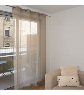 PALERME – Rideau Voilage 100% Lin Naturel 140×240 cm