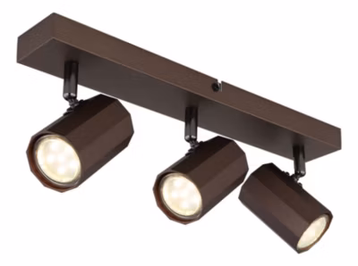 Spot métal couleur bronze mat, 3x GU10 JAMES