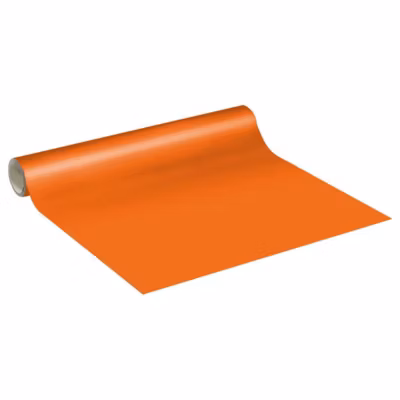 Rouleau adhésif décoratif Vinyle au Mètre – Sticker Lavable Imperméable Mur Cuisine Meubles – 60cmx30m – Orange