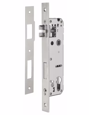 Serrure encast. Intelock trou cylindre pour poignées connectées, inox, axe35mm, entr&rsquo;axes85mm, carré8, BC – INTELOCK