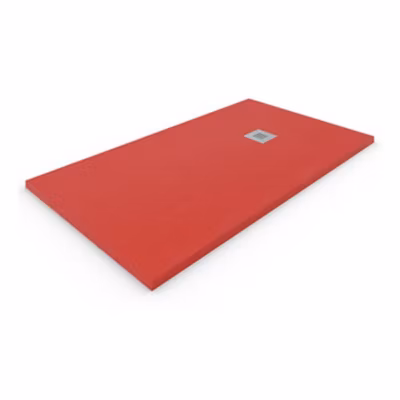 Receveur de Douche 90X90 cm Ligne Vulcano Fine Coloris Rouge Ral 3020 En Résine Synthétique et Poudre de Marbre – FRASCIO