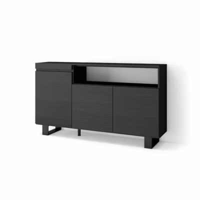 Buffet 150x35x87cm couleur noir