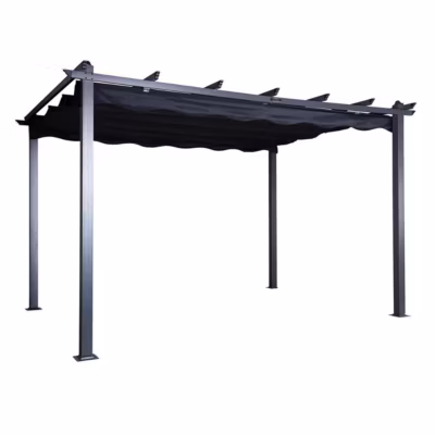 Pergola Avec Toit « Lazio » 395cm Noir