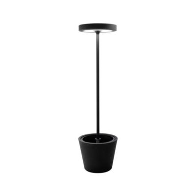 Poldina Reverso Solar L Noir – Lampadaire LED solaire et rechargeable 11,7W – Lampadaire extérieur et intérieur H.156cm