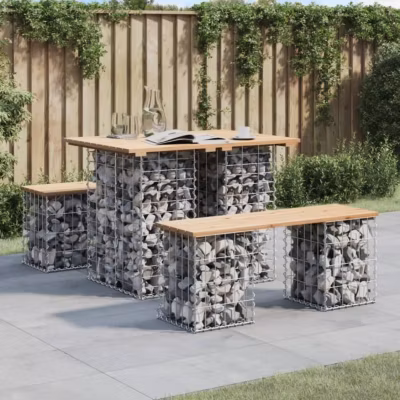 vidaXL Banc de jardin design de gabion 100x70x72 cm bois massif de pin 834362