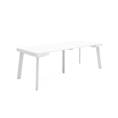 Table console extensible 222x90x77cm couleur blanc