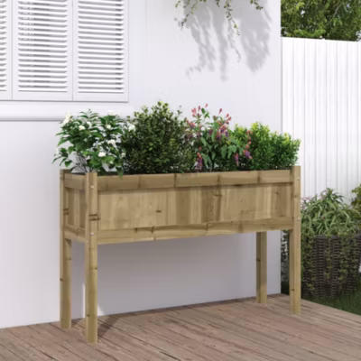 Jardinière avec pieds,Pot de fleur,Bac à fleurs 110x31x70 cm bois de pin imprégné