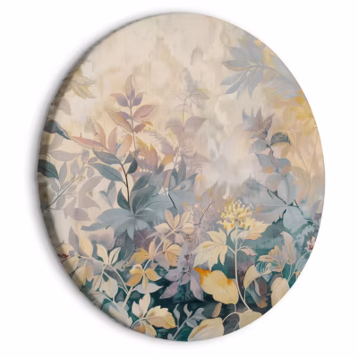 Tableau rond – Tapisserie motif prairie et fleurs Kilim à motif printanier