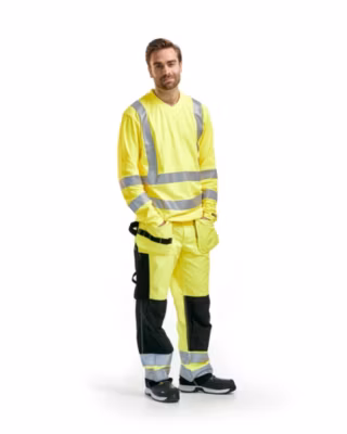 Pantalon artisan haute visibilité jaune fluo/noir Blaklader 153318603399