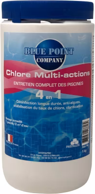 Chlore Multifonctions Piscine – Traitement Tout-en-Un à Multiples Actions – Pastilles 20g – 1KG