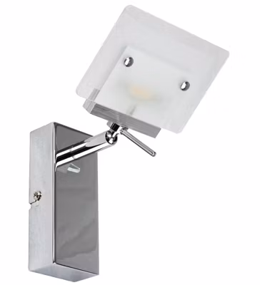 Applique orientable LED intégré 1 lumière métal et verre 16 cm 6W