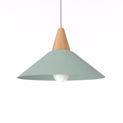 LUMICOM – FUNNEL Suspension, 1X E27, max 42W, métal, vert iceberg, D.25cm