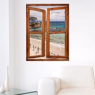 Sticker trompe l&rsquo;oeil de Corse 2 120 x 90 cm
