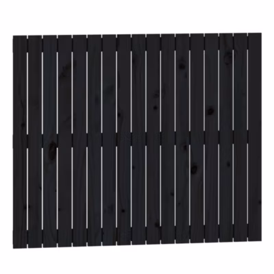 824877 vidaXL Tête de lit murale Noir 108x3x90 cm Bois massif de pin