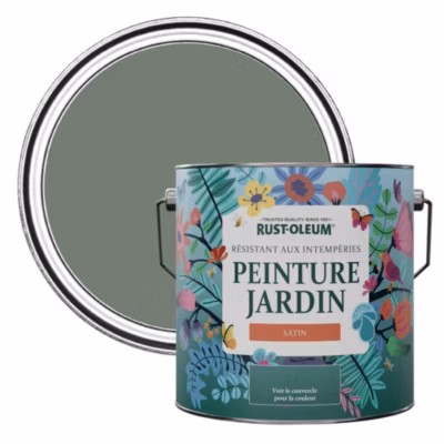 Peinture Verte pour Jardin et terrasse, Finition Satinée – RUST-OLEUM – Sérénité 2,5 L