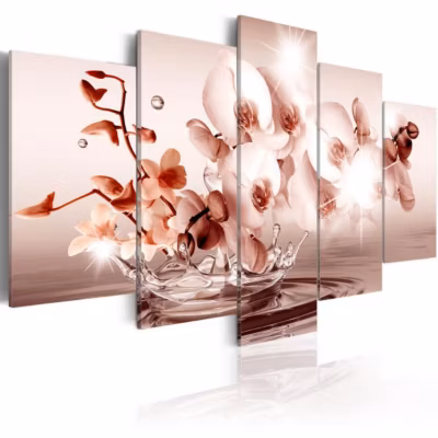 Tableau Orchidée lyrique 100×50 cm