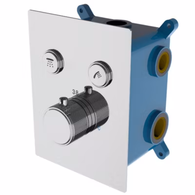 Robinet de douche encastré, robinet à levier unique, PUL, finition chrome poli, en laiton Kibath