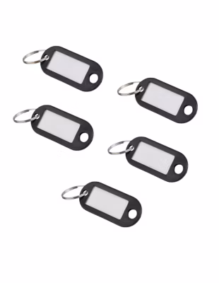 Lot de 5 portes-étiquettes, noir, 50x20mm – THIRARD