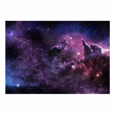 Papier peint intissé panoramique paysage purple nebula 100×70 cm