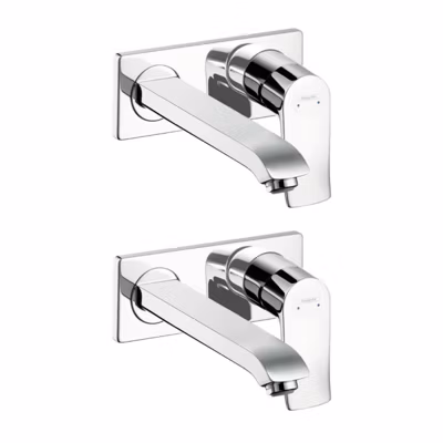 Lot de 2 mitigeurs lavabo encastré HANSGROHE Metris 225, mécanique