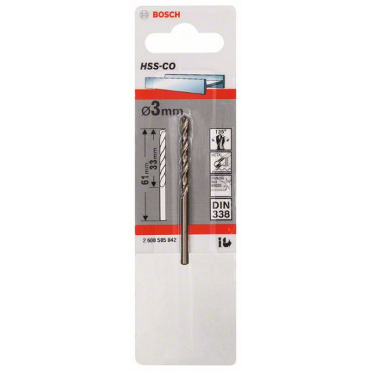 1 FORET HSS-CO 3,0X33X61MM 2608585842