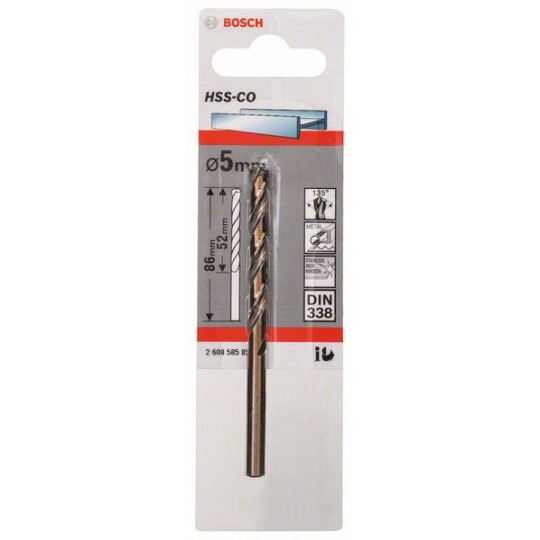 1 FORET HSS-CO 5,0X52X86MM 2608585851