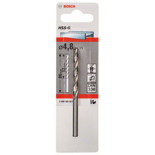 1 FORET HSS-G 4,8X52X86MM 2608585921