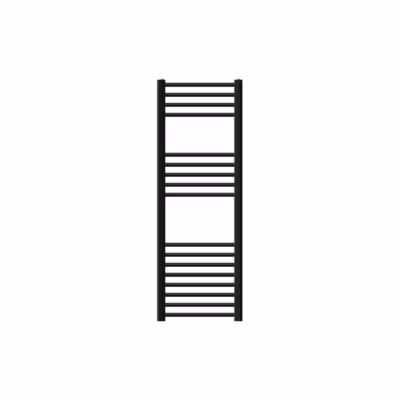 Radiateur de Salle de Bain Design Sahara, 400×1200 mm, Noir Mat, Forme Courbé