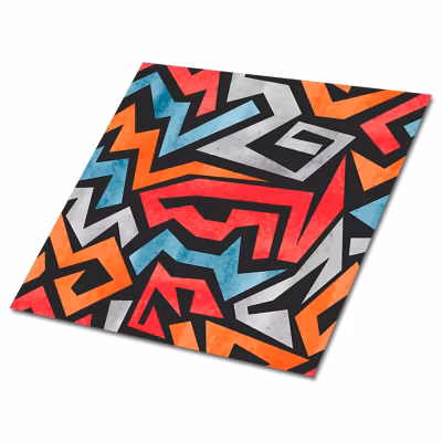 Carreaux vinyle Tulup 30×30 cm Graffiti abstrait 9 pcs