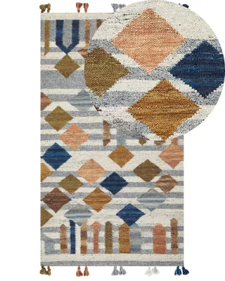 Tapis KASAKH Multicolore 80 x 150 cm Laine Kilim