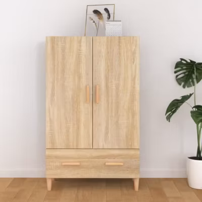 812531 vidaXL Buffet Chêne sonoma 70x31x115 cm Bois d&rsquo;ingénierie
