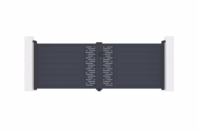Portail battant 3,5m ARLBERG H.120 aluminium gris