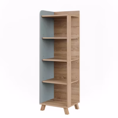 Vicco Étagère de salle de bain Sonoma/Bleu 40x128cm avec 4 compartiments