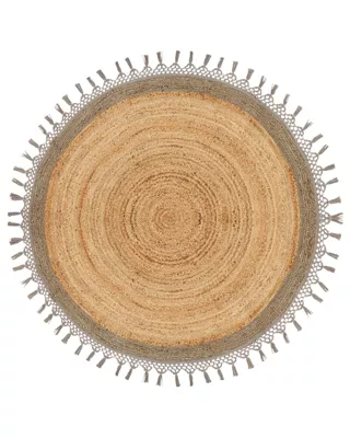 Tapis tressé  entissu beige MARTS