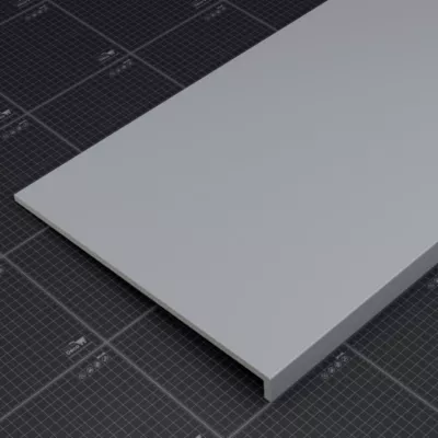 Appui de fenêtre PVC l. 40 cm x ép. 9 mm – Gris – 80 cm