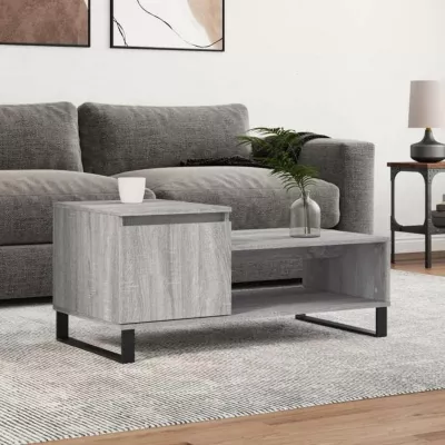 vidaXL Table basse Sonoma gris 100x50x45 cm Bois d&rsquo;ingénierie 830842