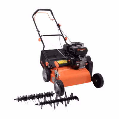 Arias 196 – 2-in-1 196cc 4Hp Multipurpose Petrol Aerator with Blades and Claws Cut 42 cm 6 Depth Levels